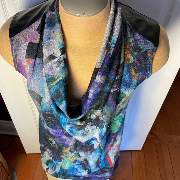 Simon Chang Wool Leather Dress - Picture 6 of 13